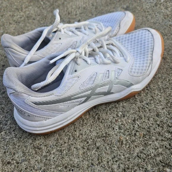 Asics Womens White Running Shoes Sneakers Size 7 Clean - Picture 3 of 10